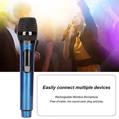 Conjunto de microfone sem fio Microfone de Karaokê Portátil com Display LED Interface de 6,35 mm com