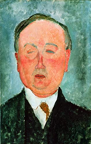 Tableau L'homme au monocle Modigliani impression d'art mural 60x90cm