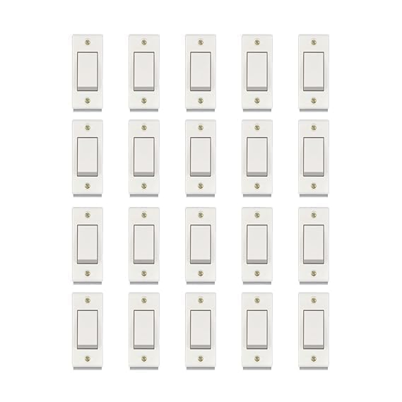 Modular Switch Board with Fan Regulator | 5 Switch + 1 Regulator Plate | Premium White Polycarbonate Electrical Switch Board for Home, Office & Commercial Use-image-36