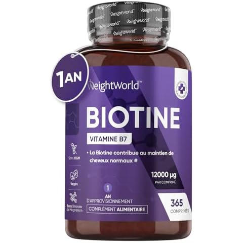 Biotine Cheveux 12000 mcg WeightWorld Cover