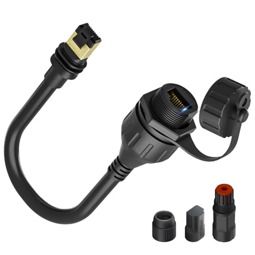 STARGEAR Starlink Ethernet Adapter for Gen 3/Mini 1FT Waterproof Starlink Cable RJ45 Coupler Starlink Mini Ethernet Cable Extension Compatible with Starlink Standard 4/4X/Gen 3 Dish and Router 3