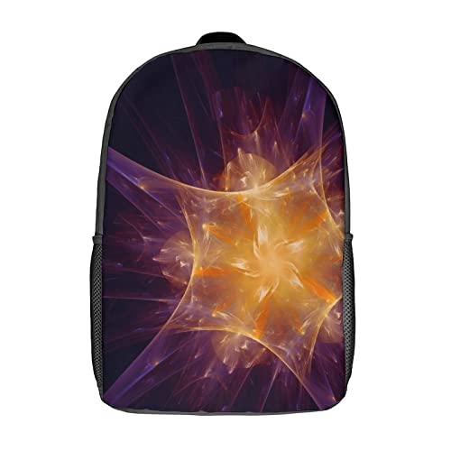 Sac à dos d'école pour enfants 17 pouces avec imprimé fractal