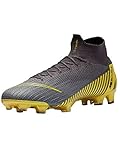 Nike Mercurial Superfly VI 6 Elite FG AH7365-070 Grey/Black/Yellow Soccer Men's Cleats (10)