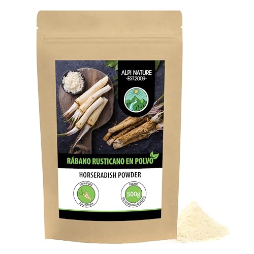 Alpi Nature Rábano Picante Molido 500g, Polvo de Raíz de Rábano Molido Picante