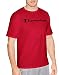 Champion Men's Classic Jersey Script T-Shirt, Athletic Red, M