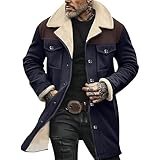 Cappotto Uomo Invernale Imbottito Oversize Jacket con Zip Tinta Unita Alla Moda Cappotto con Tasche Regular Fit Autunno Inverno Cappotti Elegante Giubbotto Soft Casual Trench Maniche Lunghe Basic