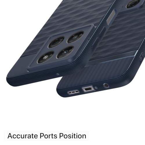 Image of Pikkme Back Cover for Motorola Moto G37 5G Camera Protection 3D Hexa Cube Design Silicone Protective Bumper Case (Blue)