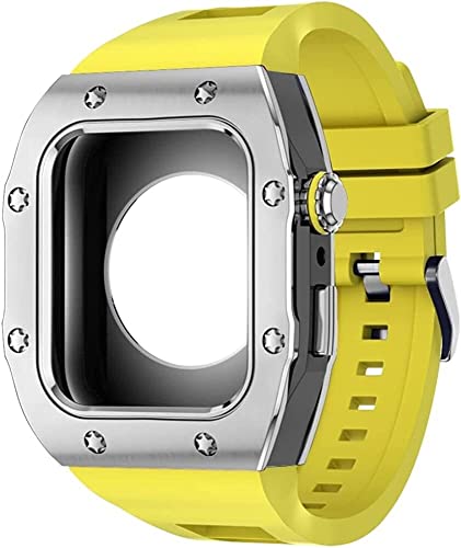 Kit boîtier acier inoxydable compatible avec Apple Watch 8 7 44mm