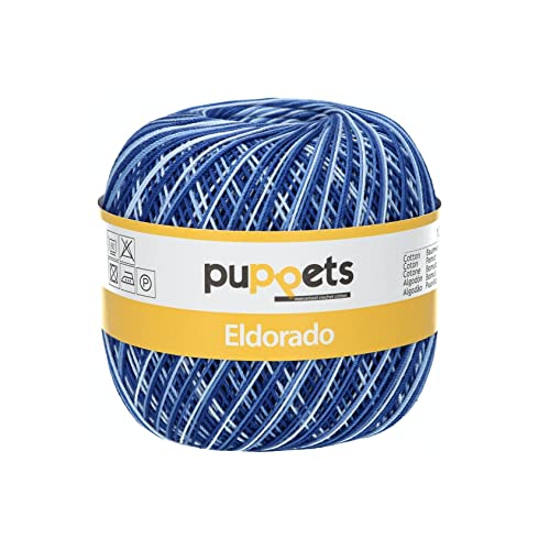 Unbekannt Puppets Eldorado Crochet Yarn Thickness 10 100% Cotton, Cotton, 00054 Multicolor, multicolor