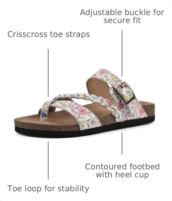 Image of White Mountain Women's Hazy Braided Footbed Sandal