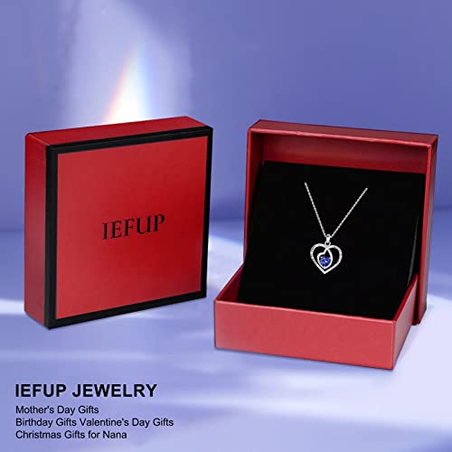 Iefup Nana Gifts, 925 Sterling Silver December Birthstone Necklace Tanzanite Jewelry Best Great Grandma Gifts Nana Necklace Valentines Day Mothers Day Birthday Christmas Gifts For Grandma Nana #TOP6