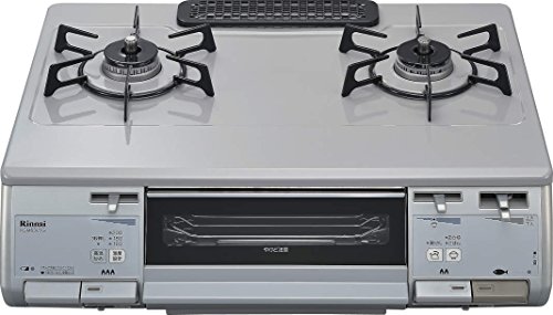 リンナイ ガステーブル 水無し両面焼 13A用 左強火 グレー KGM63VTGL 13A