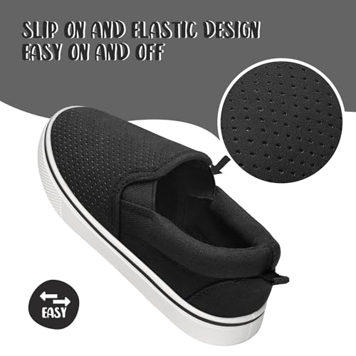 Image of K KomForme Boys & Girls Slip on Shoes, Toddler Canvas Walking Shoes | Lightweight, Comfortable