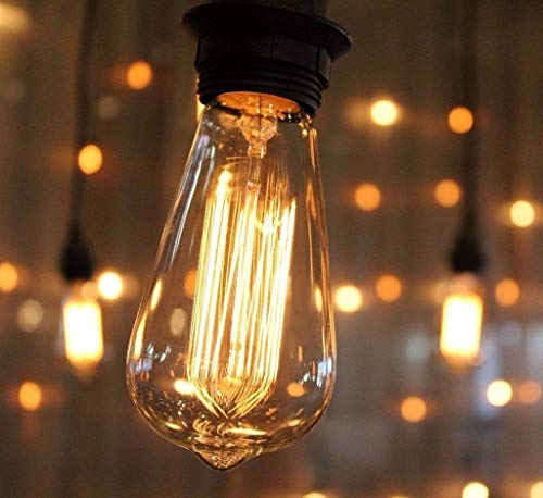 Image of Filament Bulb, Edison Tungsten, E27 Base Bulb For Table Lamps /Wall Light /Wall Lamps, Light Bulbs For Hanging /Ceiling /Pendant Lights for Decoration for Home (Pack of 3)