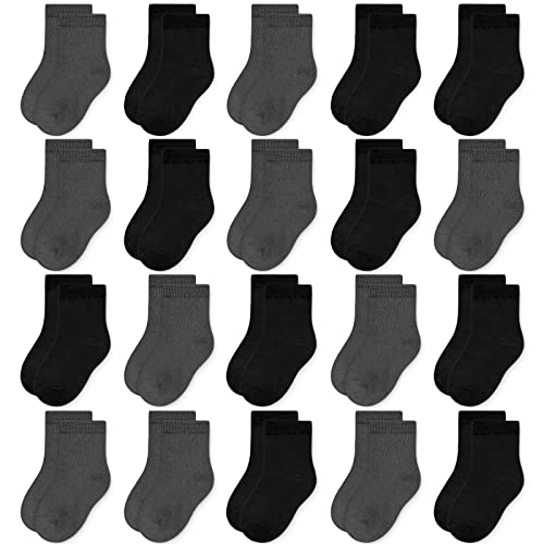 TRAMLE Toddler Kid Boy Socks,20 Pairs soft breathable cosy crew socks for Toddlers Kids Boys Girls 4-7 Years Old
