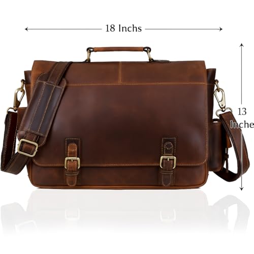 Bolso Mensajero de Cuero para Hombre y Mujer miniatura 4