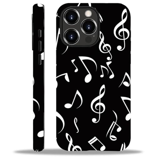yicomon Compatible with iPhone 12/12Pro Case, Music Note Pattern Print Matte Phone Case Durable Fashion Funny Liquid Silicone Case Soft Anti-Scratch Shockproof Protective Cover