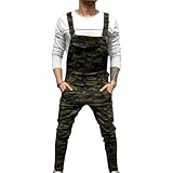 XDFVC Mens Denim Bib Overalls Adjustable Straps Casual Fashion Relaxed Fit Lightweight Jean Jumpsuit Streetwear with Pockets