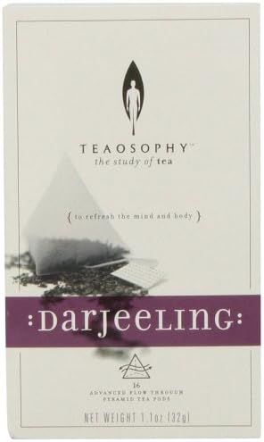 Teaosophy's Darjeeling Tea, 16-Count Teabags (Pack of 4)