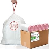 BEIDOU-PAC 8-10 Gallon Trash Bags Drawstring, 600 Count, White & Unscented Garbage Bags Multi-purpose for Business Home Bathroom Kitchen Commercial and Industrial