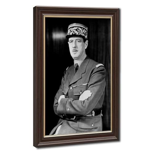 Toile Charles De Gaulle cadre suspendu pour une ambiance bureau élégante
