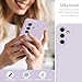 AK for Samsung Galaxy S23 FE Case, Stylish Slim Liquid Silicone Full-Body Protective Cover for Samsung Galaxy S23 FE Phone Case (Grass Purple)