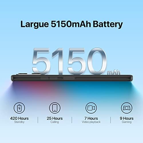 UMIDIGI Mobile Phone (2023) C1,Android 12 Go SIM Free Unlocked Smartphone, 5150mAh Battery,6.52HD+Screen 3+32GB RAM/256GB Extension,13MP Camera 4G Dual SIM/Face ID/GPS OTG/UK Version(Black)