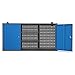 Produktbild Jan Nowak Hängeschrank Werkzeugschrank Werkstattschrank Metallschrank Lochwand 2 verstellbare Fachböden 2 Fächer 120 cm x 60 cm x 20 cm (Anthrazit-Blau)