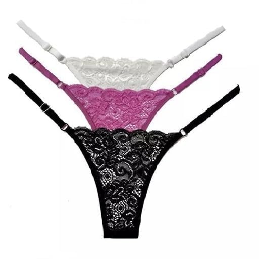 Women's Polyamide & Spandex G-String (Pack of 3) Multicolour