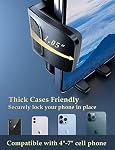 Phone Holder for Car Vent: [Never Blocking] Air Vent Cell Phones Mount for iPhone & Samsung Android Smartphones Universal [Thick Cases Friendly] Hands-Free Auto Mobile Phone Stand