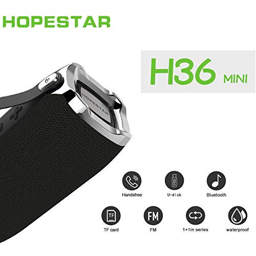 HOPESTAR H36 Mini speaker with icons for various features
