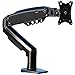 Price comparison product image Invision Monitor Arm Desk Mount for 19-32 Inch Screens - VESA 75/100mm Desk Clamp Stand - Tool Free Height Adjustment with Tilt Swivel Rotate - Increased Load Capacity from 2-9kg MX200 Single Arm