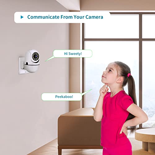 2K Plug In Cameras For Home Security - 3Mp Indoor Camera Wireless With Phone App, 360° View 2.4G Wifi Baby Pet Camera, Motion Detection, Auto Tracking, Dual-Way Talk, Pan Tile Color Night Vision #TOP3