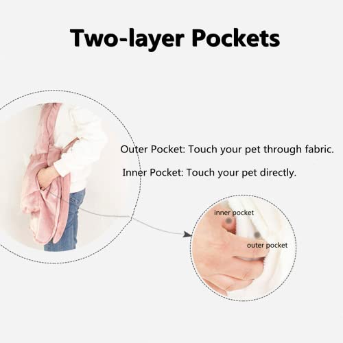 Apott Pet Carrier Apron Cozy Cat Sling Dogs Front Shoulder Carry Kitten Sleeping Bag Hands-Free For Indoor Outdoor Travel Pink #TOP2