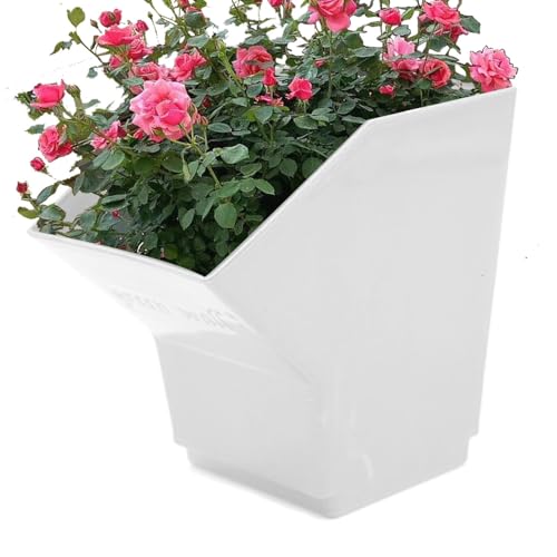 Fioriera da parete per piante interne, vaso sospeso con drenaggio – Fioriera verticale da parete con foro di drenaggio per ringhiere, balconi