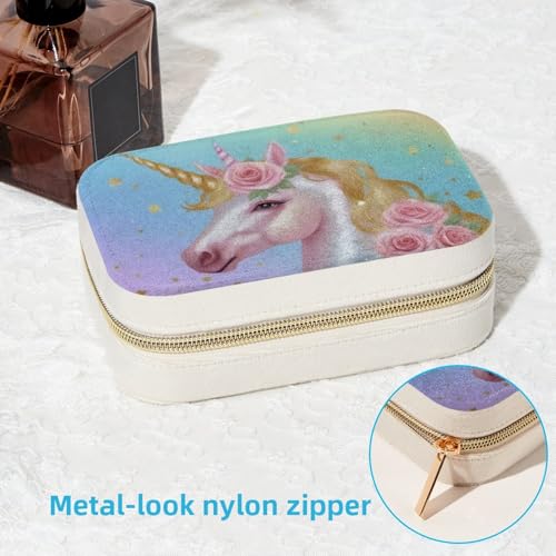 Boîte à bijoux licorne pour boucles d'oreilles, bagues et colliers - 7