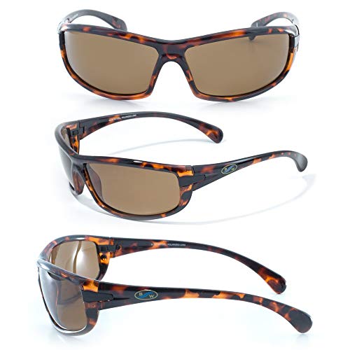 BluWater Florida 1 Polarized Sunglasses Demi Frames w/Brown Lenses by Global Vision