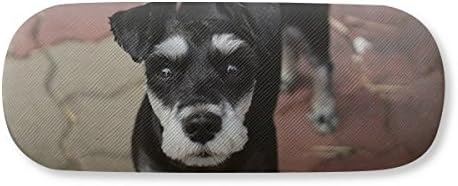 Black Dog Pet Animal Cute Picture Glasses Case Eyeglasses Clam Shell Holder Storage Box image 2