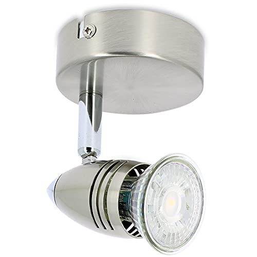Arum LIGHTING - Spot Mural et Plafonnier COLUMBUS - Luminaire Individuel en Aluminium Brossé -...