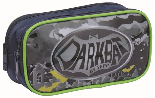 Kit Mochila de Rodinha Estojo Lancheira Escolar Menino Infantil Bat-man (AZUL)