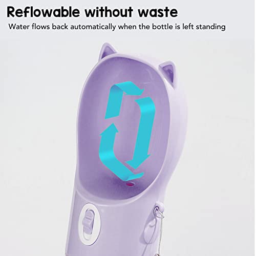 Dispensador de água portátil para cachorro, cordão combinando com desenho de uma mão, garrafa de águ