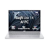 acer Swift Lite 14, Intel Core Ultra 5 115U Processor, 16 GB, 512 GB, WUXGA OLED, 14.0"/35.56 cm, Windows 11 Home, MSO,Light Silver, 1.1 kg, SFL14-54M, Thin and Light Laptop
