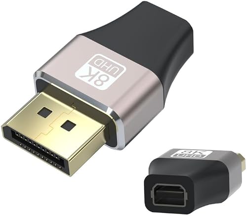 8K 60Hz Male Displayport to Female Mini Displayport Adapter DP Converter