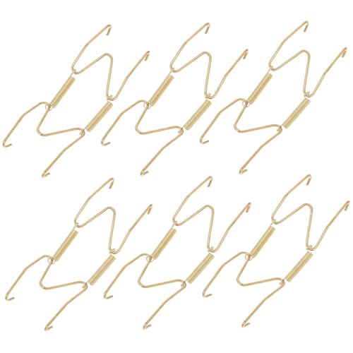 Garneck W-Shape Steel Plate Hangers 6 Plate Rack Versatile for Artwork Photos Clocks Easy to Mount for Home Commercial Use