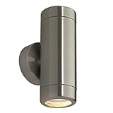 Odyssey Stainless Steel Exterior Interior Up/Down GU10 Wall Light Spotlight Downlight Uplight IP65