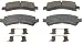 Wagner ThermoQuiet QC974 Ceramic Disc Pad Set With Installation Hardware, Rear