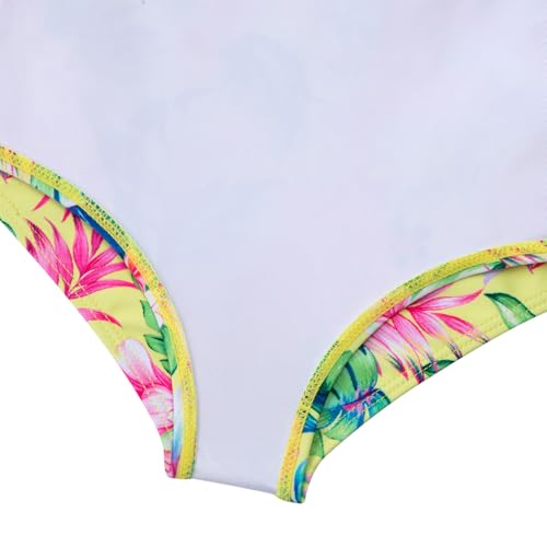 Image of Alakuoti Girls One Piece Swimsuits Cutout Ruffle Bathing Suit Quick Dry Beach Swimwear with Adjustable Strap 5-14 Years