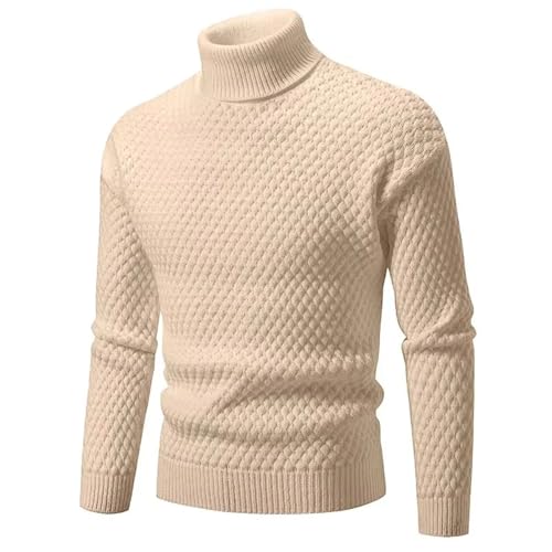 Men's Turtleneck Slim Fit Sweater Casual Knitted Pullover Warm Street Casual Top4