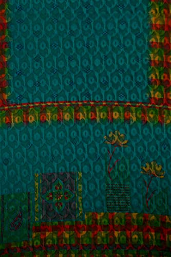 Image of Pothys Women's Green Brasso Cotton Saree With Blouse Piece (A2642 Green)