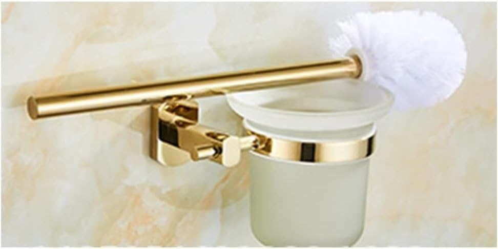 Brosse de toilette murale suspendue, base en verre robuste et rigide - 6